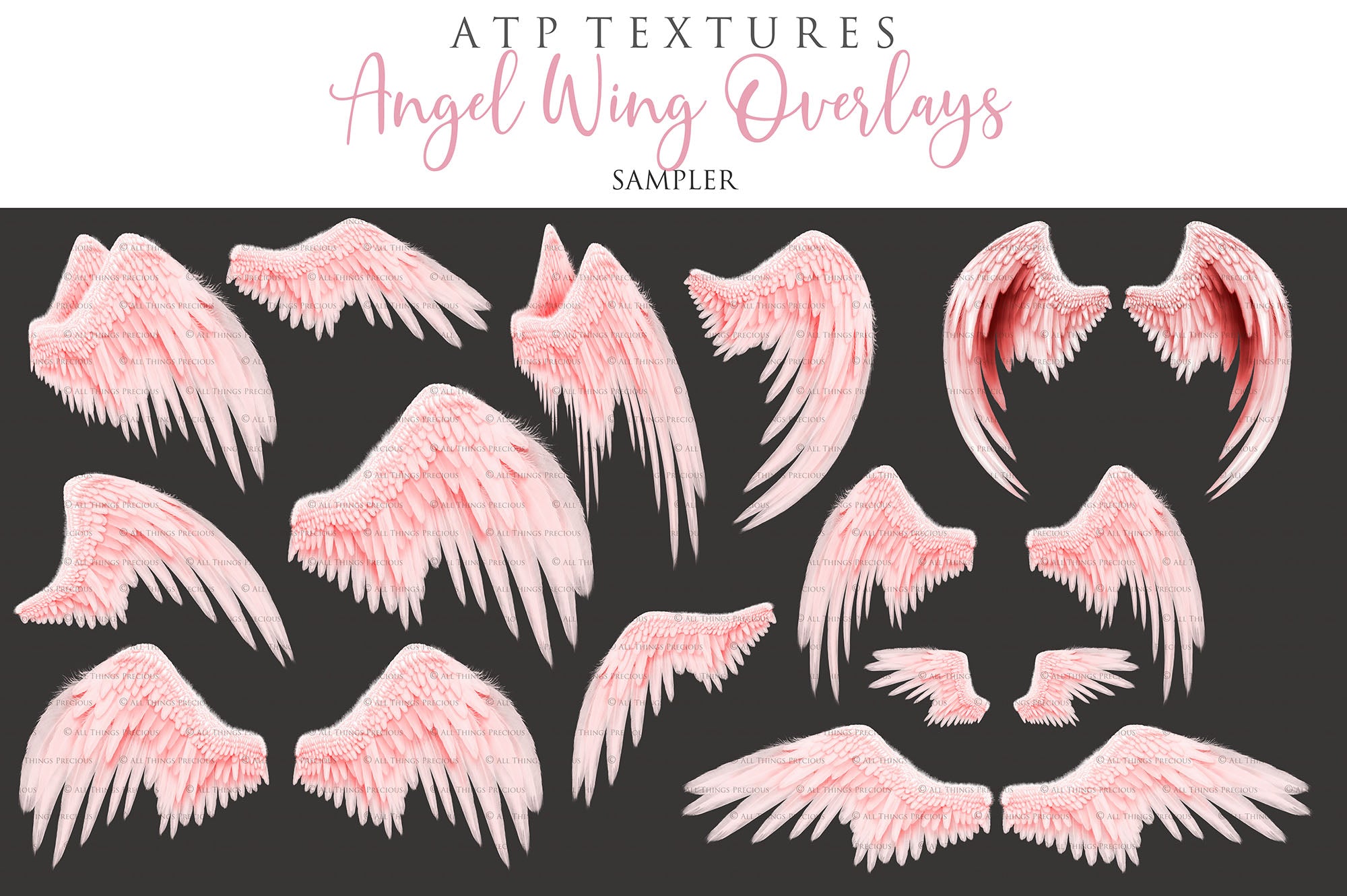 Png clipart, Angel Wings, Digital Overlays, Fine Art, Photography, Photoshop edits, Digital Art, Angel wing overlays, High resolution, Angel Clipart, Wing Clipart by ATP textures.