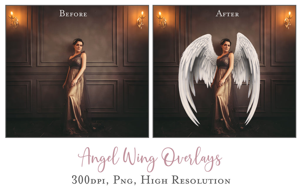 Png clipart, Angel Wings, Digital Overlays, Fine Art, Photography, Photoshop edits, Digital Art, Angel wing overlays, High resolution, Angel Clipart, Wing Clipart by ATP textures.