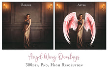 Load image into Gallery viewer, Png clipart, Angel Wings, Digital Overlays, Fine Art, Photography, Photoshop edits, Digital Art, Angel wing overlays, High resolution, Angel Clipart, Wing Clipart by ATP textures.
