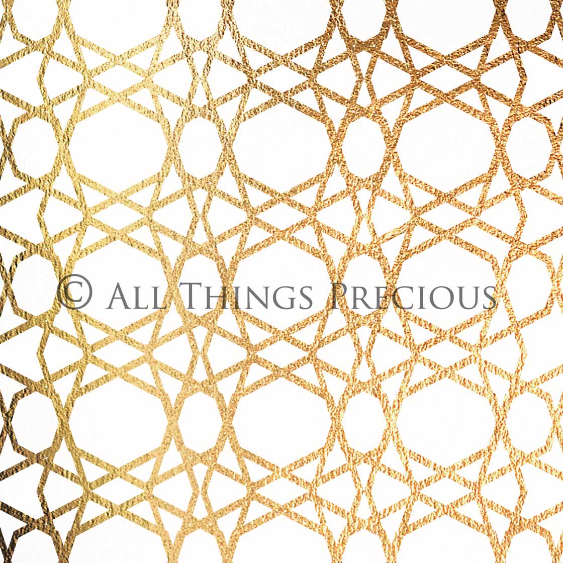 ART DECO - GOLD & WHITE Digital Papers Set 7 - Free Download