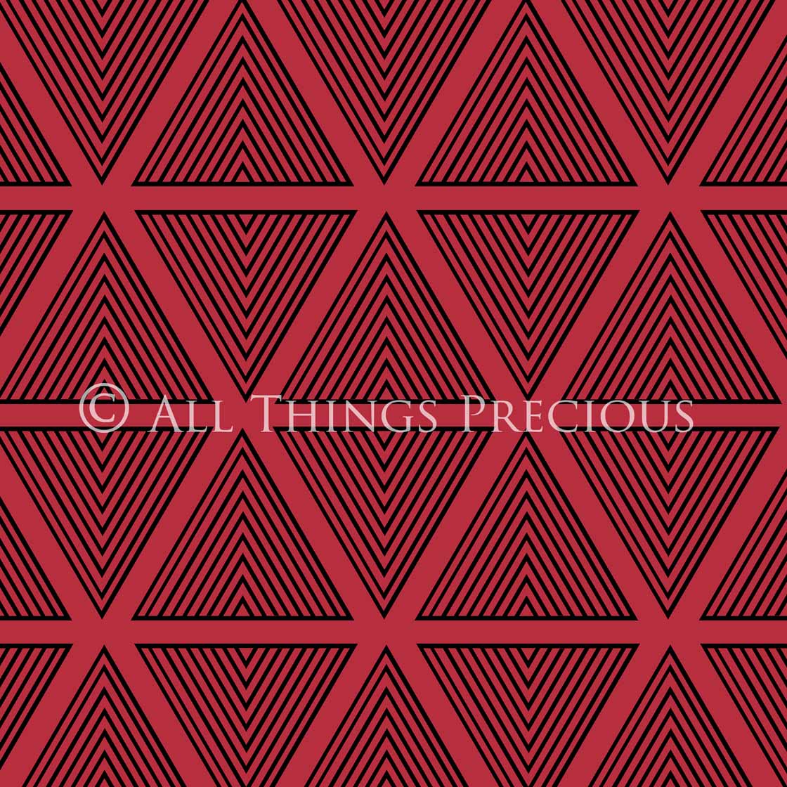 ART DECO - RED & BLACK Digital Papers Set 5 - Free Download