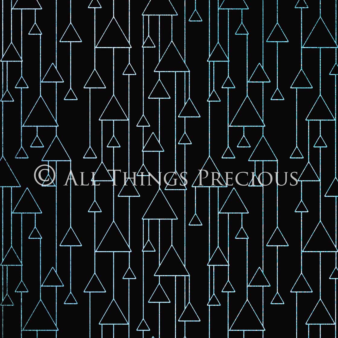 ART DECO - BLACK & BLUE Digital Papers Set 2 - Free Download