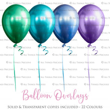 Load image into Gallery viewer, BALLOON CLIPART Digital Overlays
