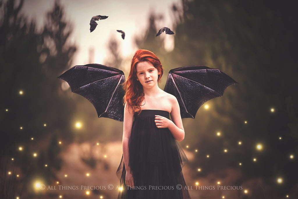 Bat Wings Overlays For Photography, Photoshop, Digital art and Creatives. Transparent, high resolution wings for photographers. PNG overlays for fantasy digital art and Child portraiture. colour, fairy wings. Photo Overlays. Digital download. Graphic effects. ATP Textures