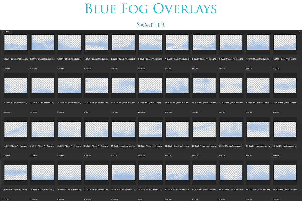 Blue fog overlays in png. Digital overlays for photography editing in photoshop. Graphic Effects and assets. lighting Add ons. ATP Textures.