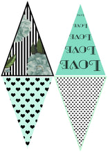 Load image into Gallery viewer, FRENCH BUNTING, Printable Png Banner - GREEN - Clipart Free Download
