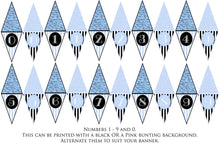 Load image into Gallery viewer, FRENCH BUNTING, Printable Png Banner - BLUE - Clipart - Free Download
