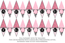Load image into Gallery viewer, FRENCH BUNTING, Printable Png Banner - PINK - Clipart - Free Download

