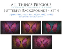 Load image into Gallery viewer, DIGITAL BACKDROP - Butterflies Set 4
