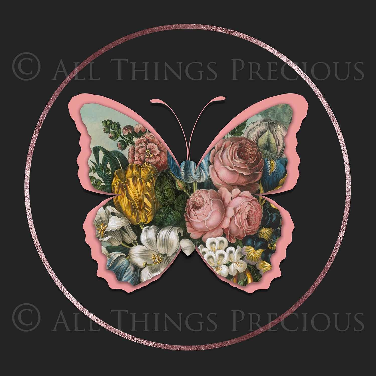 BUTTERFLY PRINT CLIPART Set 4 - Clipart