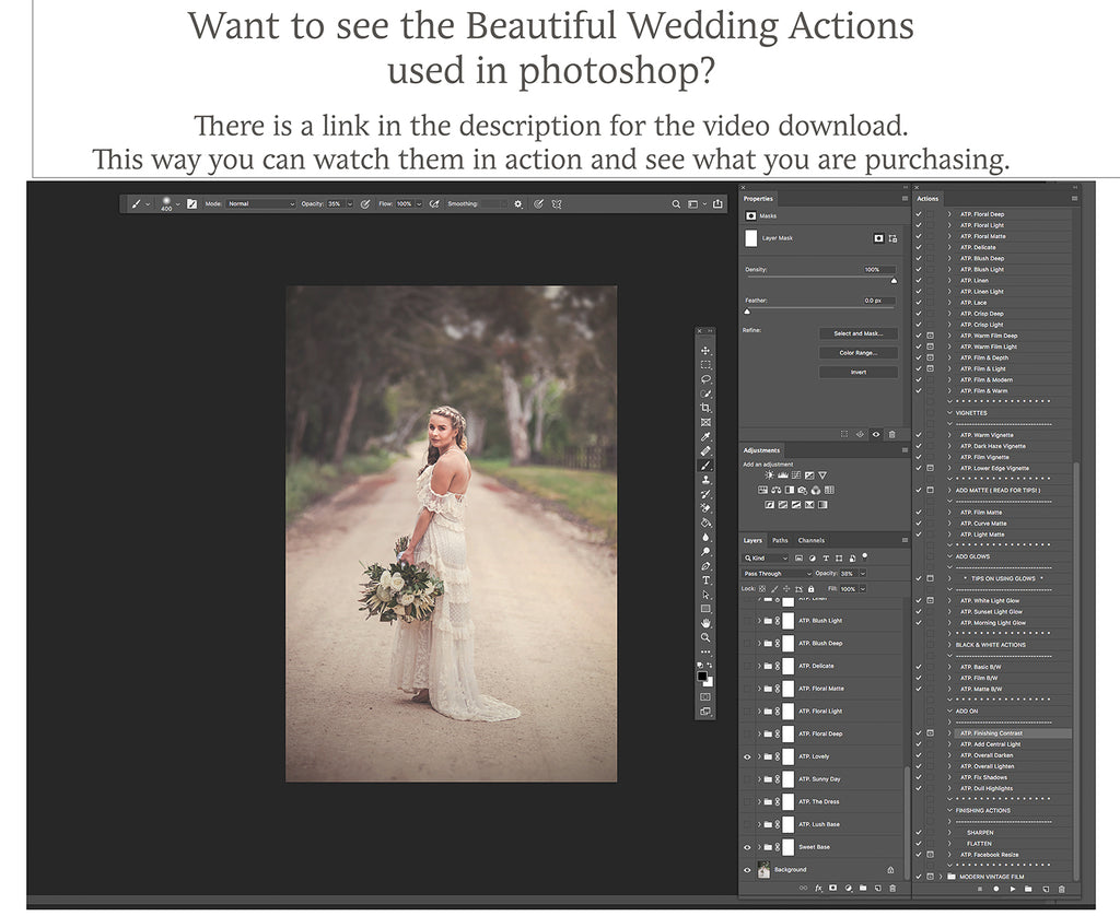 Photoshop Actions for Photography Edits. PS atn files are compatible with all versions of photoshop above CS6. Photoshop Actions for professional photographers, photo edits and Instagram influencers. Warm, Rich, light, Matte. For Wedding, Newborn, Studio Photography. By ATP Textures