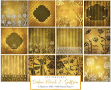 Load image into Gallery viewer, COCHIN FLORAL 2 - SAFFRON - Digital Papers
