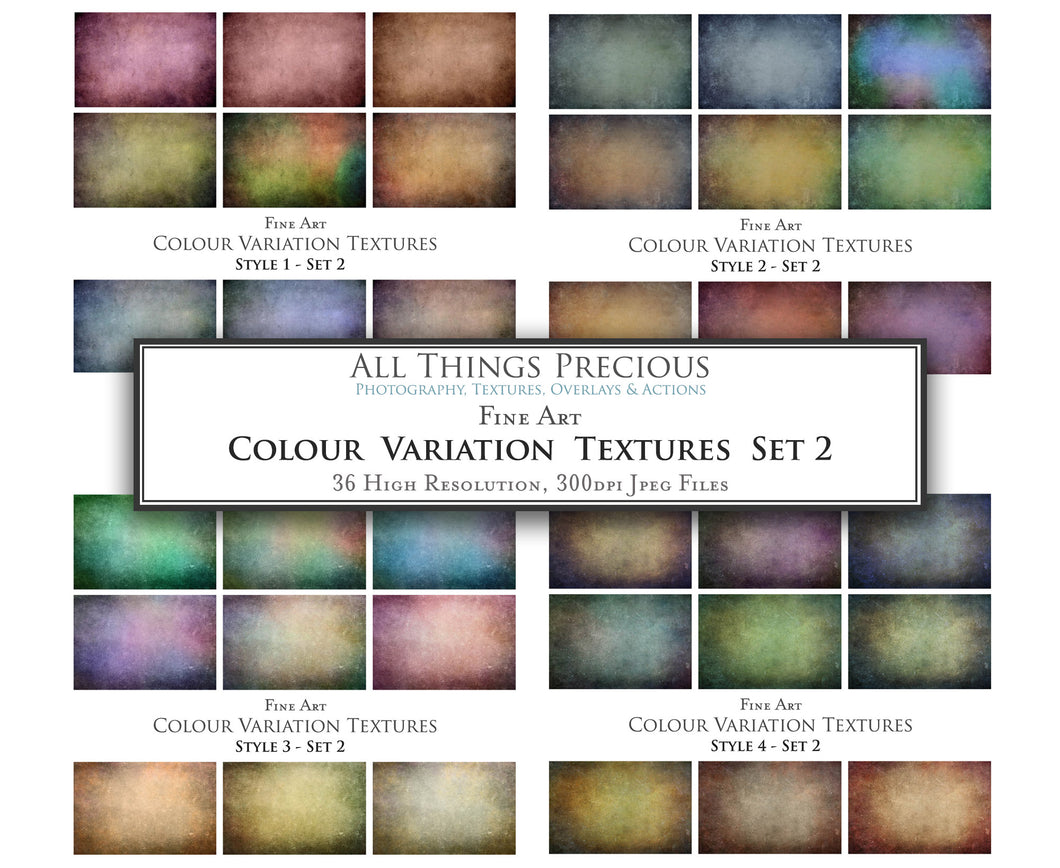 36 Fine Art TEXTURES - COLOR VARIATIONS Set 2