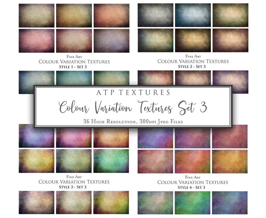 36 Fine Art TEXTURES - COLOR VARIATIONS Set 3