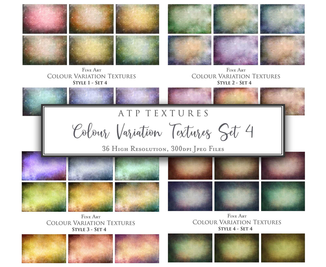 36 Fine Art TEXTURES - COLOR VARIATIONS Set 4
