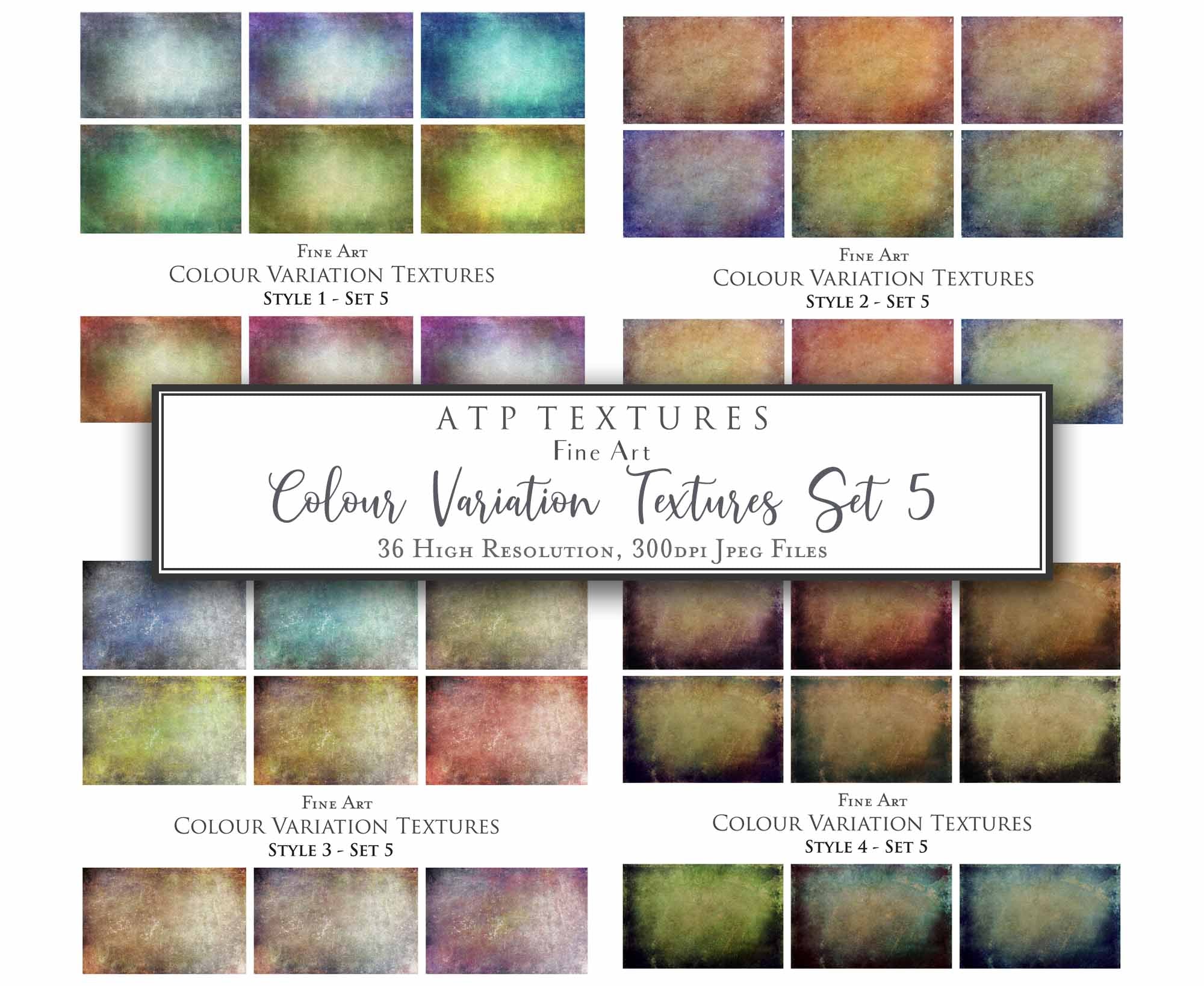 Color Variation Texture Map 36 Fine Art TEXTURES - COLOR VARIATIONS Set 5 – ATP Textures