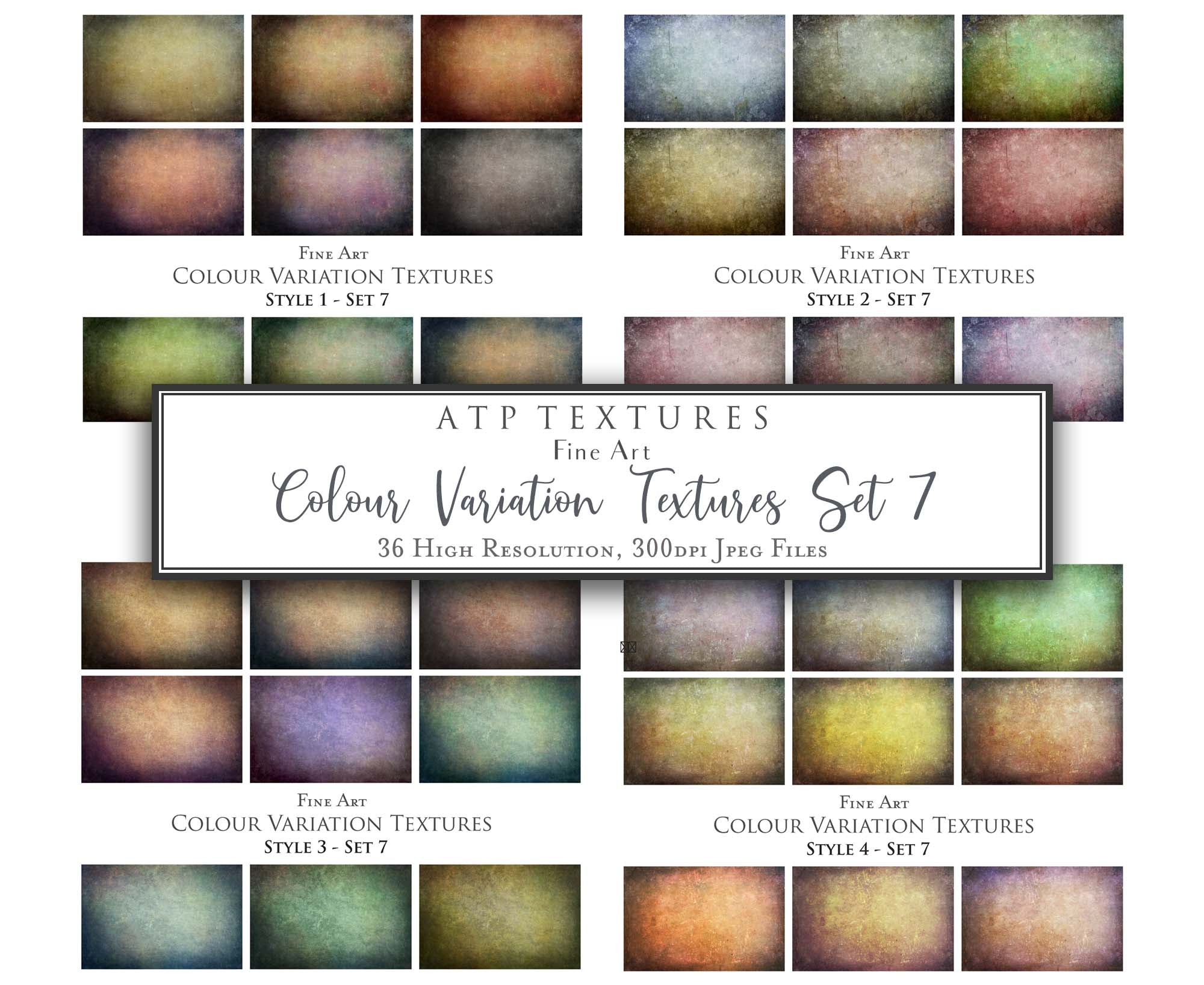 Fine Art TEXTURES - COLOR VARIATIONS Set 7