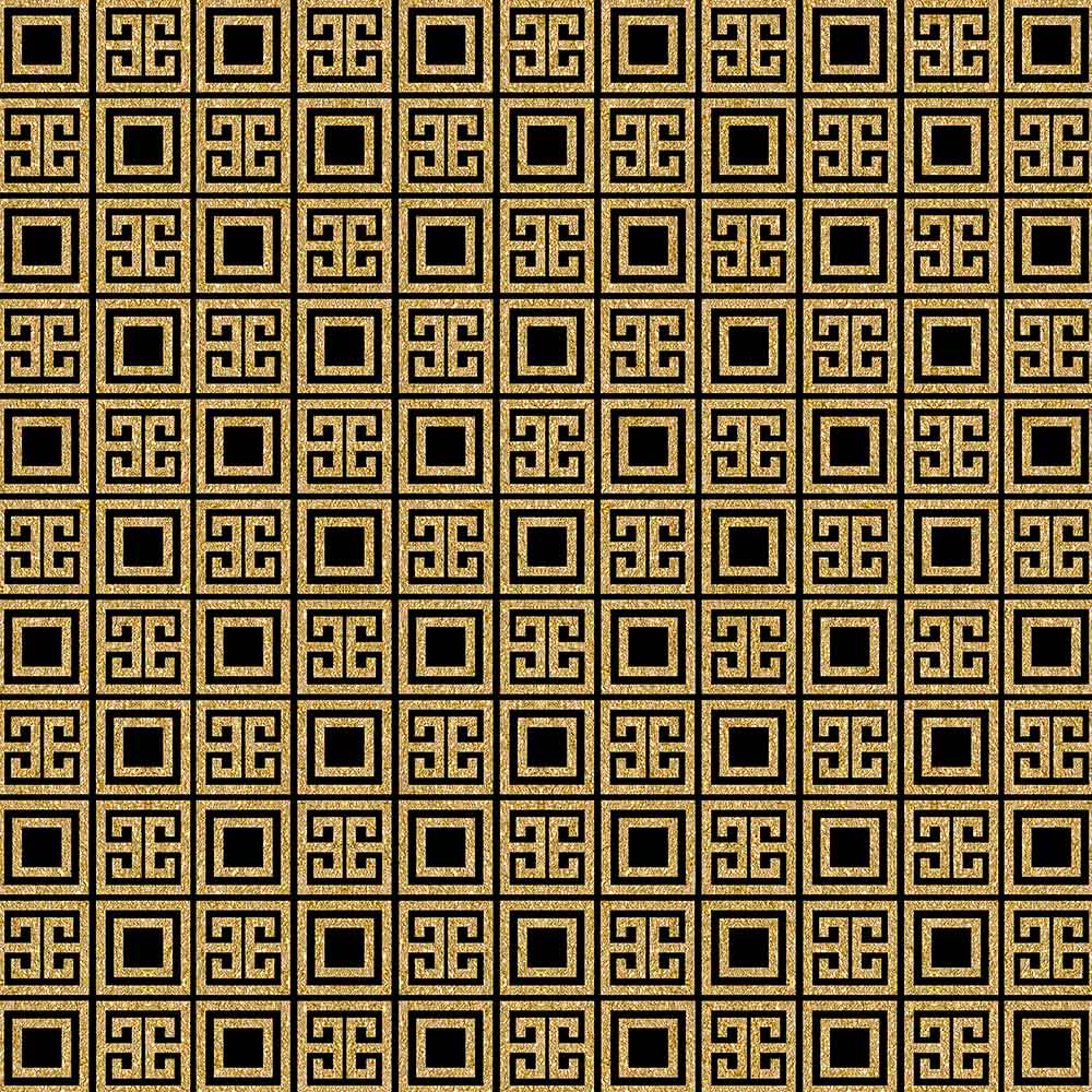 CHINESE PATTERN - GOLD & BLACK Digital Papers Set 1