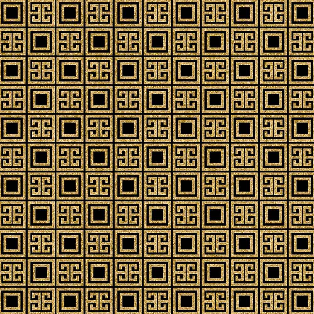 CHINESE PATTERN - GOLD & BLACK Digital Papers Set 1