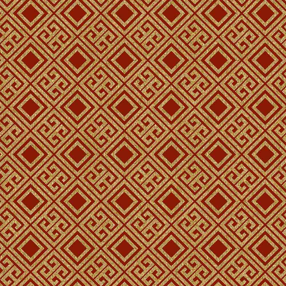 CHINESE PATTERN - GOLD & RED Digital Papers Set 2