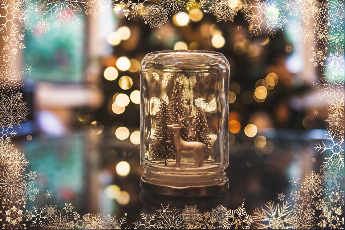 GOLD SNOWFLAKE & GLITTER FRAMES - Clipart