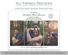 Load image into Gallery viewer, COUPLES MINI SESSION - PSD Template No. 1
