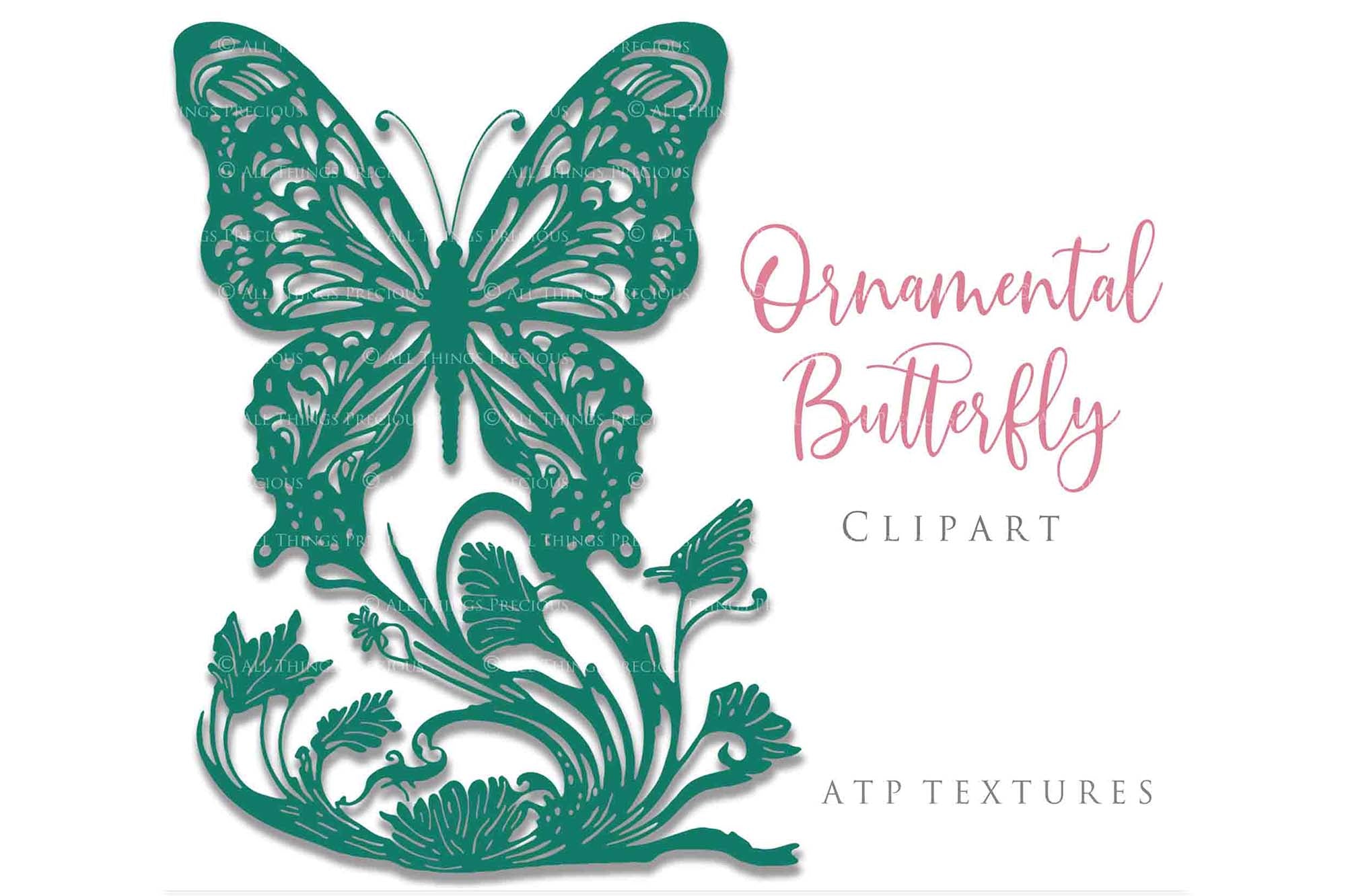 SVG / PNG Butterfly Silhouette - Clipart - Set 4