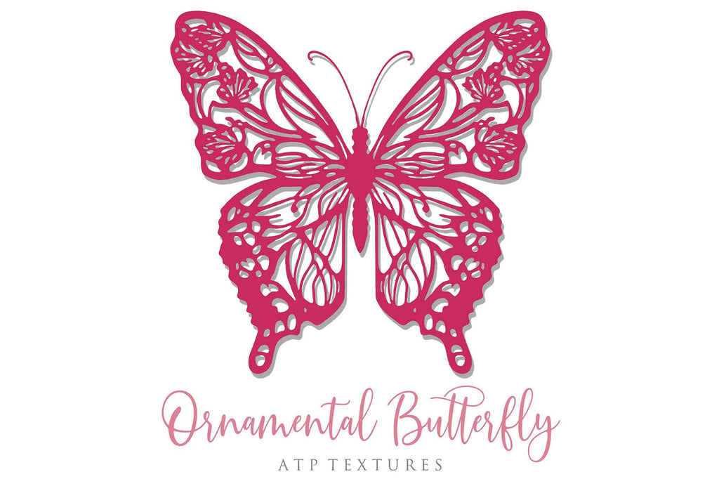 Ornamental Butterfly Clipart.Svg Clipart. Svg, Png Clipart for Cricut or Silhouette Cameo. Sublimation art.  Cut or Print. High resolution files.