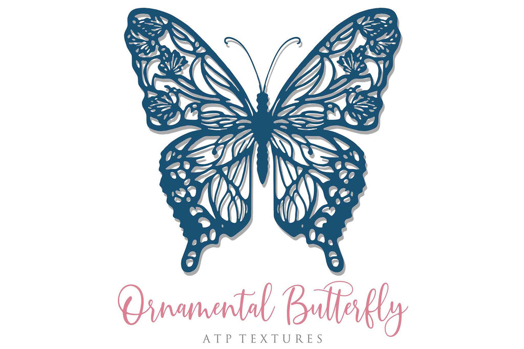 Ornamental Butterfly Clipart.Svg Clipart. Svg, Png Clipart for Cricut or Silhouette Cameo. Sublimation art.  Cut or Print. High resolution files.