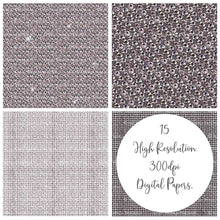 Load image into Gallery viewer, DIAMONDS - SILVER Digital Papers
