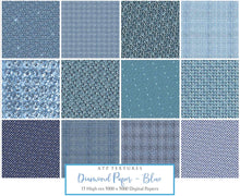 Load image into Gallery viewer, DIAMONDS - BLUE Digital Papers
