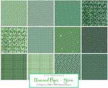 Load image into Gallery viewer, DIAMONDS - GREEN Digital Papers
