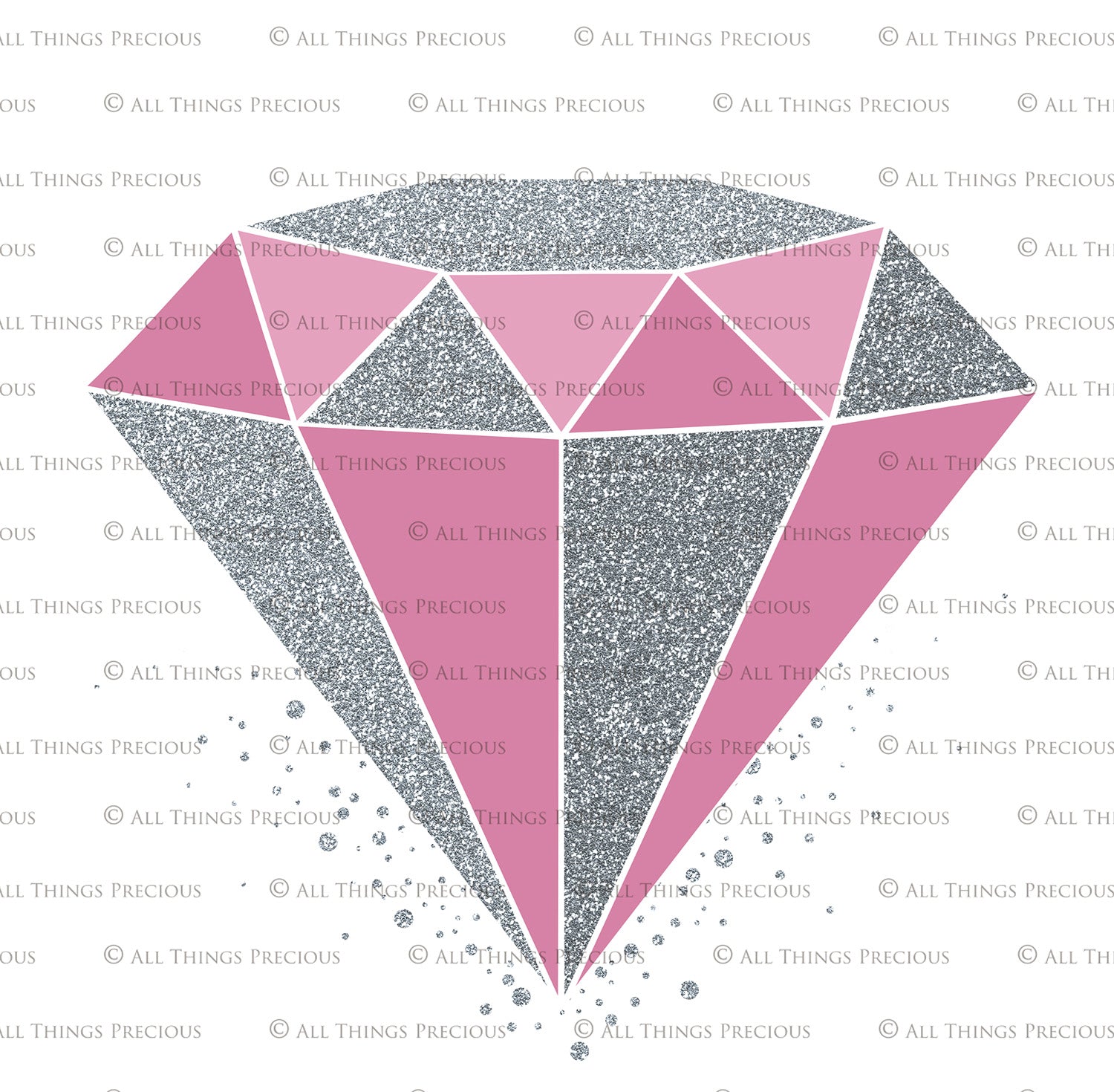 SILVER & COLOUR DIAMONDS - Clipart FREE DOWNLOAD