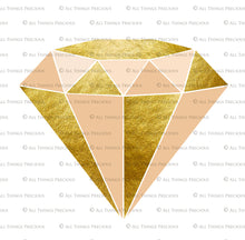 Load image into Gallery viewer, GOLD &amp; COLOUR DIAMONDS - Clipart FREE DOWNLOAD
