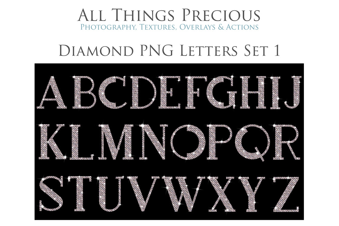 DIAMOND LETTERS - Clipart