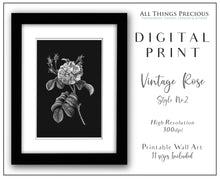 Load image into Gallery viewer, Floral BLACK No.2 - DIGITAL PRINT
