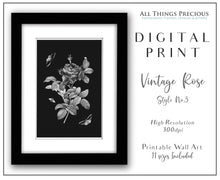 Load image into Gallery viewer, Floral BLACK No.3 - DIGITAL PRINT
