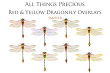 Load image into Gallery viewer, DRAGONFLY OVERLAYS - Red &amp; Yellow - Digital Overlays
