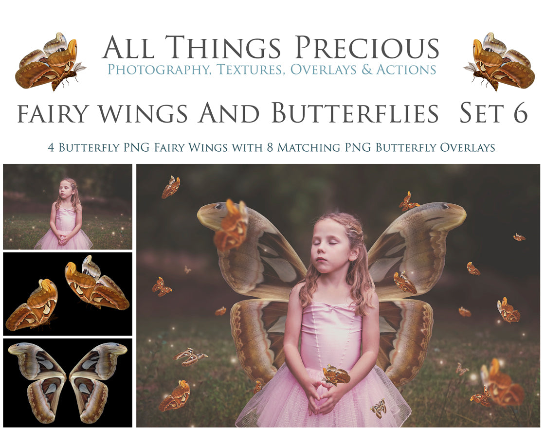 Fairy Wing & Butterfly Overlays For Photographers, Photoshop, Digital art and Creatives. Butterfly fairy wings, Png overlays for photoshop. Photography editing. High resolution, 300dpi. Overlay for photography. Digital stock and resources. Graphic design. Wings for Photos. Colourful Faerie Wings. Butterflies. Overlays for Edits.