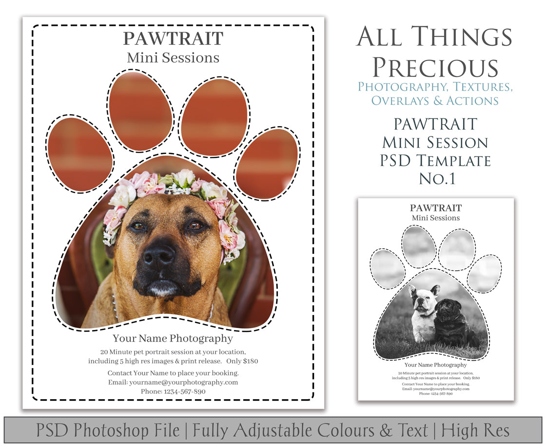 PAWTRAIT MINI SESSION - PSD Template No. 1