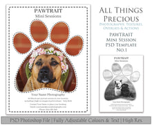Load image into Gallery viewer, PAWTRAIT MINI SESSION - PSD Template No. 1
