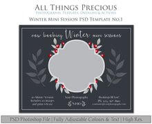 Load image into Gallery viewer, WINTER MINI SESSION - PSD Template No.1
