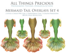 Load image into Gallery viewer, MERMAID TAILS Set 4 - Digital Overlays
