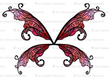 Load image into Gallery viewer, PRINTABLE FAIRY WINGS for Art Dolls - Set 43
