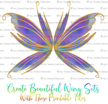 Load image into Gallery viewer, PRINTABLE FAIRY WINGS for Art Dolls - Set 41
