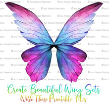 Load image into Gallery viewer, PRINTABLE FAIRY WINGS - Set 52
