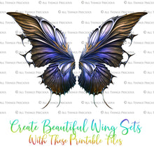 Load image into Gallery viewer, PRINTABLE FAIRY WINGS - Set 53
