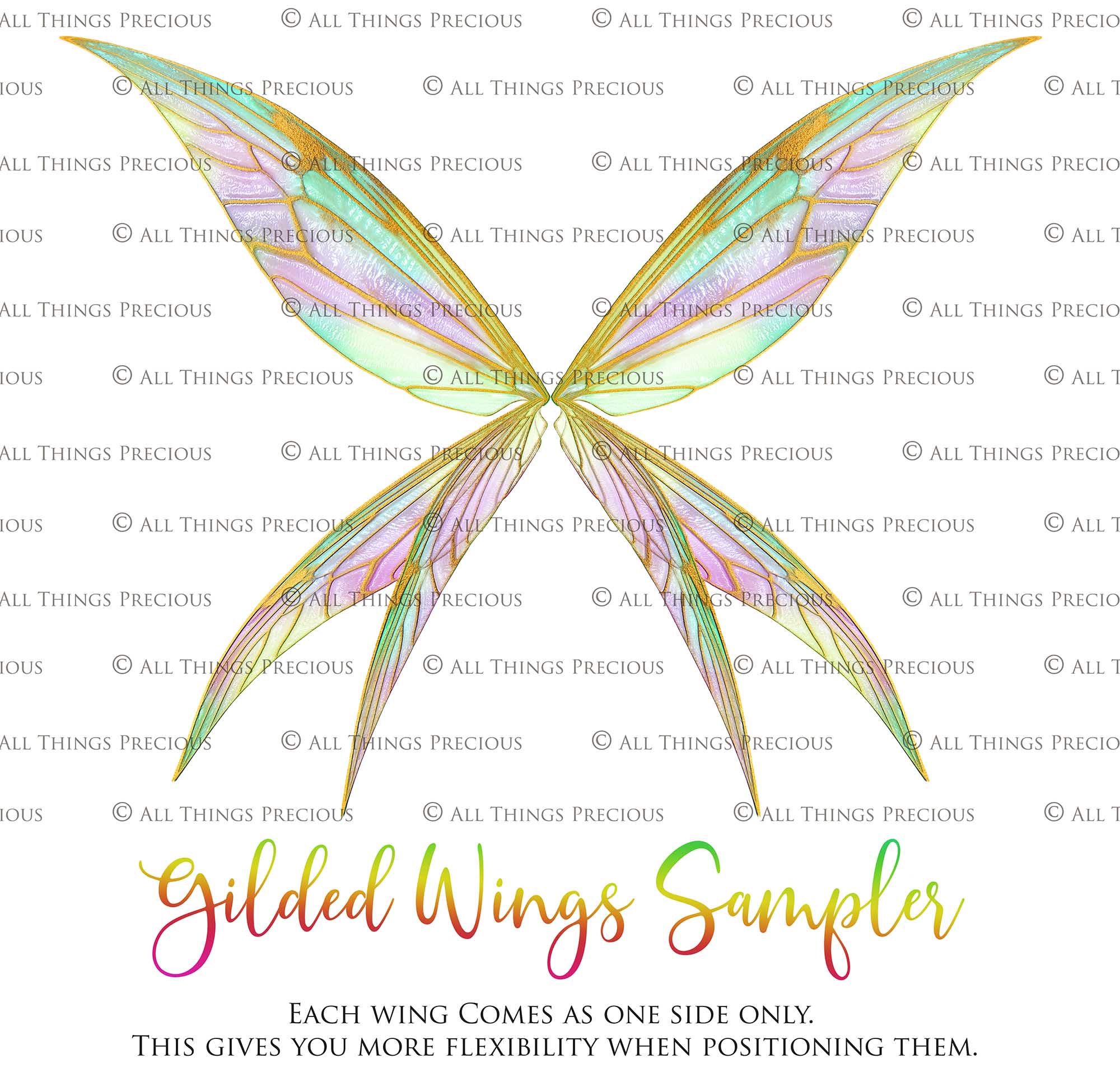 Digital Overlays for Photographers, Graphic design, scrapbooking and creatives.. Fairy Wings. High resolution, fine art digital assets for creating fantasy art.  Png overlay with transparent background. Magical Edit. Png Photo editing art assets.