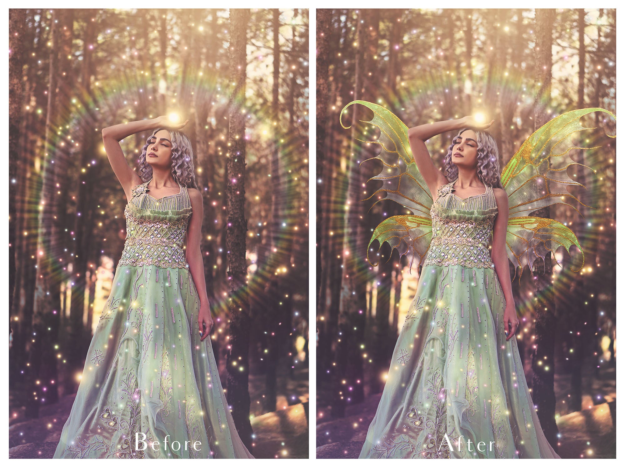 Digital Overlays for Photographers, Graphic design, scrapbooking and creatives.. Fairy Wings. High resolution, fine art digital assets for creating fantasy art.  Png overlay with transparent background. Magical Edit. Png Photo editing art assets.