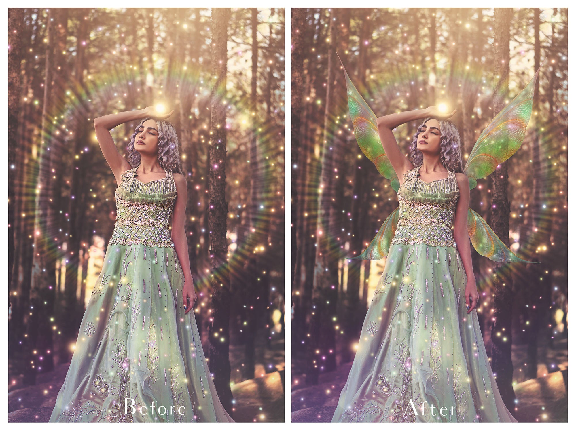 Digital Overlays for Photographers, Graphic design, scrapbooking and creatives.. Fairy Wings. High resolution, fine art digital assets for creating fantasy art.  Png overlay with transparent background. Magical Edit. Png Photo editing art assets.